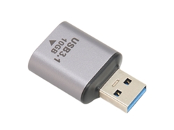 Adaptador Usb3.1 Macho Para Fêmea 10gbps Liga De Alumínio Plug And Play Para Periféricos