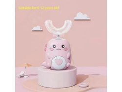 Escova De Dentes Elétrica Infantil Em Formato De U, 360 Graus, Inteligente, Com Desenho Animado, Feita De Silicone, Automática E Recarregável, Co
