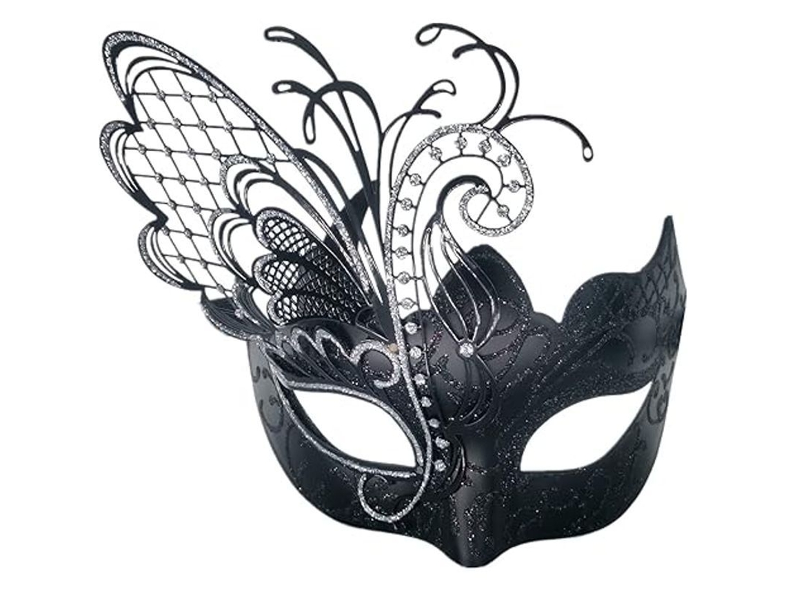 Máscara De Mariposa Para Mujer, Ideal Para Carnaval, Halloween, Bodas Y Graduaciones (hd-bk)