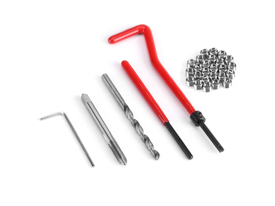 Kit de insertos de reparación de roscas M5 para herramientas manuales de automoción