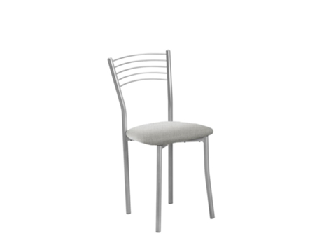 Silla de cocina Copa aluminio 40x85x47cm Michigan Plata FANMUEBLES