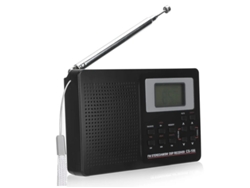Radio digital mini portátil profesional FM/AM/SW/MW/LW/TV, receptor de banda completa para uso doméstico, radio reloj digital con auriculares Yizhood