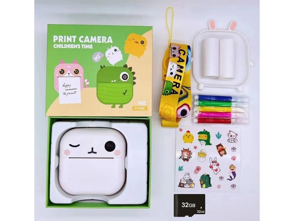 Cámara instantánea unisex de 48 MP, 1080p, con estampado de conejo. Stelasplen