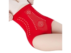 2026-18277-fajas Moldeadoras De Fibra Única Con Control Abdominal Alto Y Diseño De Panal De Grafito 2xl Rojo