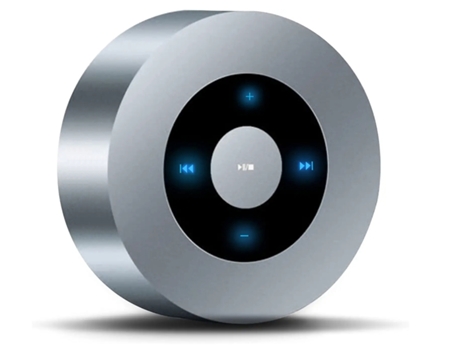 Altavoz Bluetooth ENZONS Mini 3D impermeable portátil 15H música para Iphone Ipad ducha niños niña regalo plata