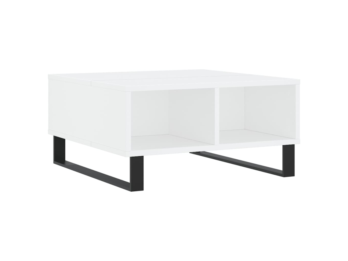 Maison Exclusive - Mesa De Centro Madera De Ingeniería Blanco 60x60x30 Cm