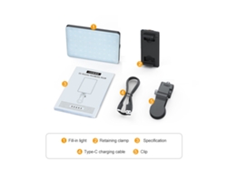 Luz LED portátil para vídeo y fotografía, mini panel LED para teléfono móvil y cámara.