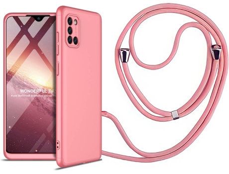 Funda Samsung A31 Slim Armor 360º con Collar Rosa