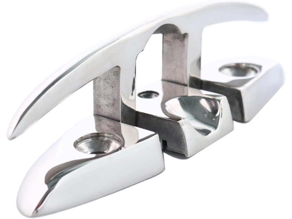 Cornamusa Retráctil De Alta Resistencia Para Embarcaciones, Fabricada En Acero Resistente A La Erosión, Un Accesorio Para Muelles Que Ahorra Espacio.