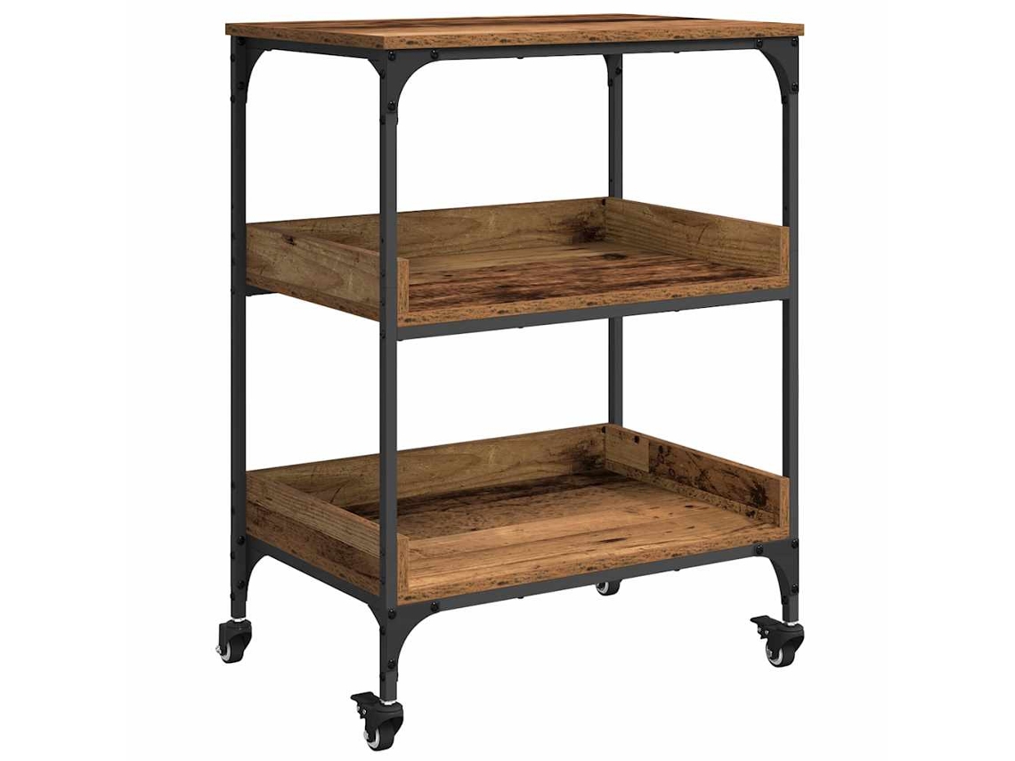 Carro de cocina antiguo de madera, 60 x 41 x 80,5 cm, Vidaxl