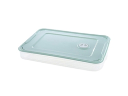 Recipiente transparente para masa y pasteles, de plástico hermético, ideal para congelador y cocina, Chaberlu (verde)
