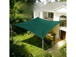 Sombrilla Rectangular De Tela Oxford Estilo Vela, 3x3 M, Verde Oscuro, Digitallab