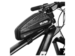 Bolsa Tubo Delantera Ipx8 Porta Teléfono Triangle Pannier Kit Reparación Mtb Negra Yizhood