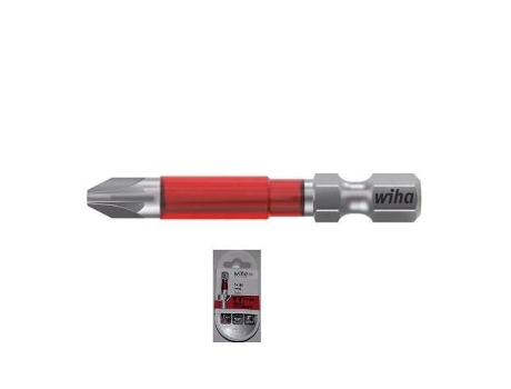 Caja de 5 puntas atornillar mango 1/4 torsion uv roja wiha pz 49mm punta atornill pz3