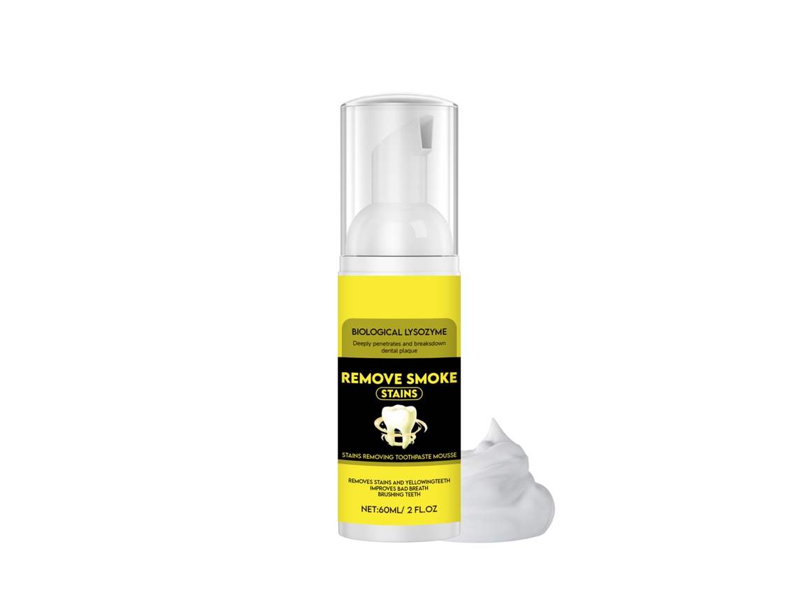 Mousse blanqueadora dental, eficaz eliminadora de manchas.