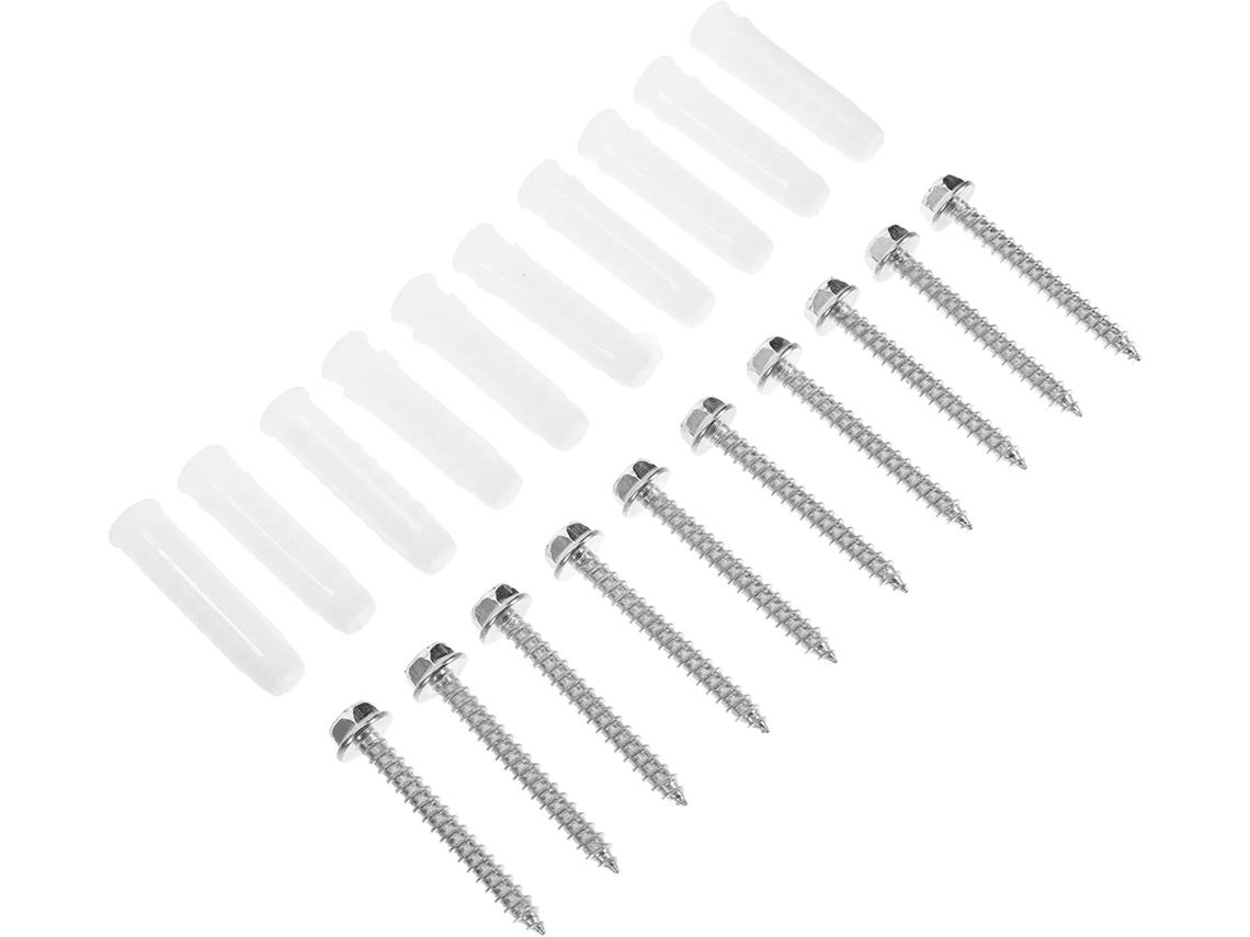 Kit 10 Anclajes Tornillos Montaje Tv Plástico Acero,