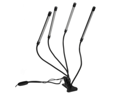 Lámparas Led De 4 Cabezales Y 40 W De Espectro Completo Para Cultivo De Plantas De Interior, Con Pinza Y Temporizador.