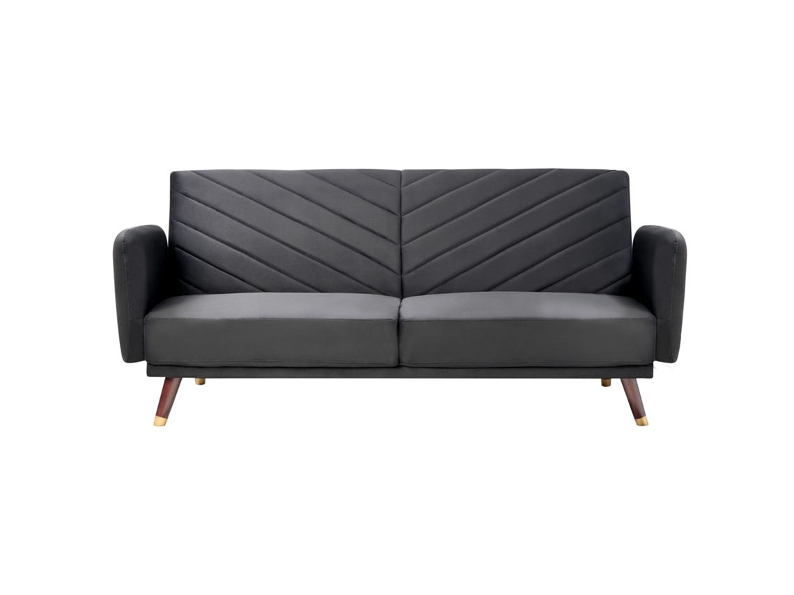 Sofá cama BELIANI Senja de Terciopelo Negro 200x95x87