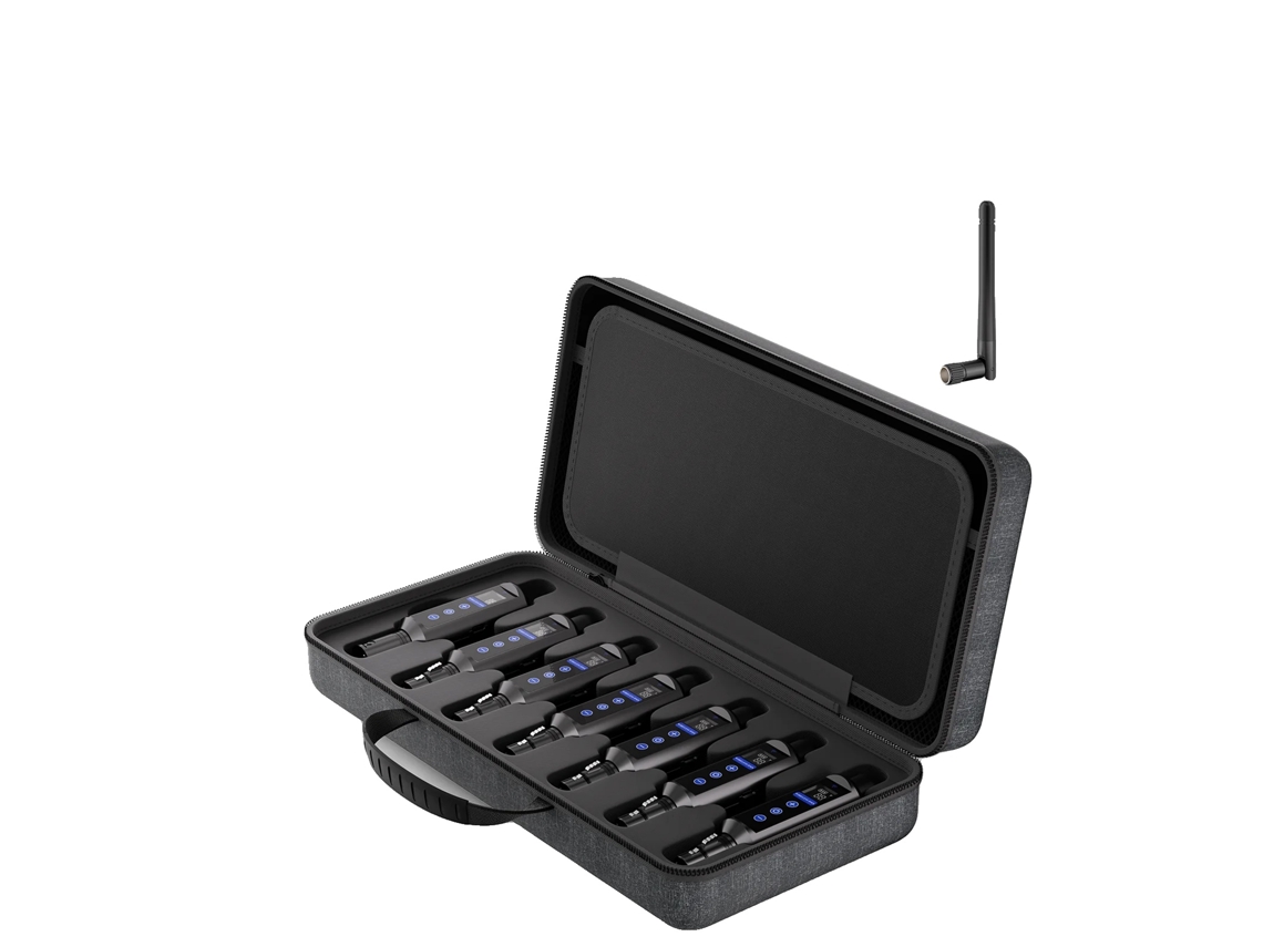 Transmisor DMX inalámbrico, batería de 750 mAh, alcance de 500 m, enchufe europeo OEM