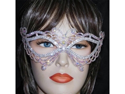Máscara De Fiesta Con Diamantes De Imitación Para Mujer - Accesorio De Vestuario Para Bailes De Máscaras, Fiestas, Cumpleaños, Halloween