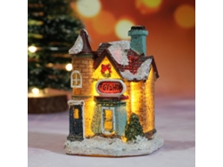 Decoración navideña de resina para casa Yuysan con luces, estilo J