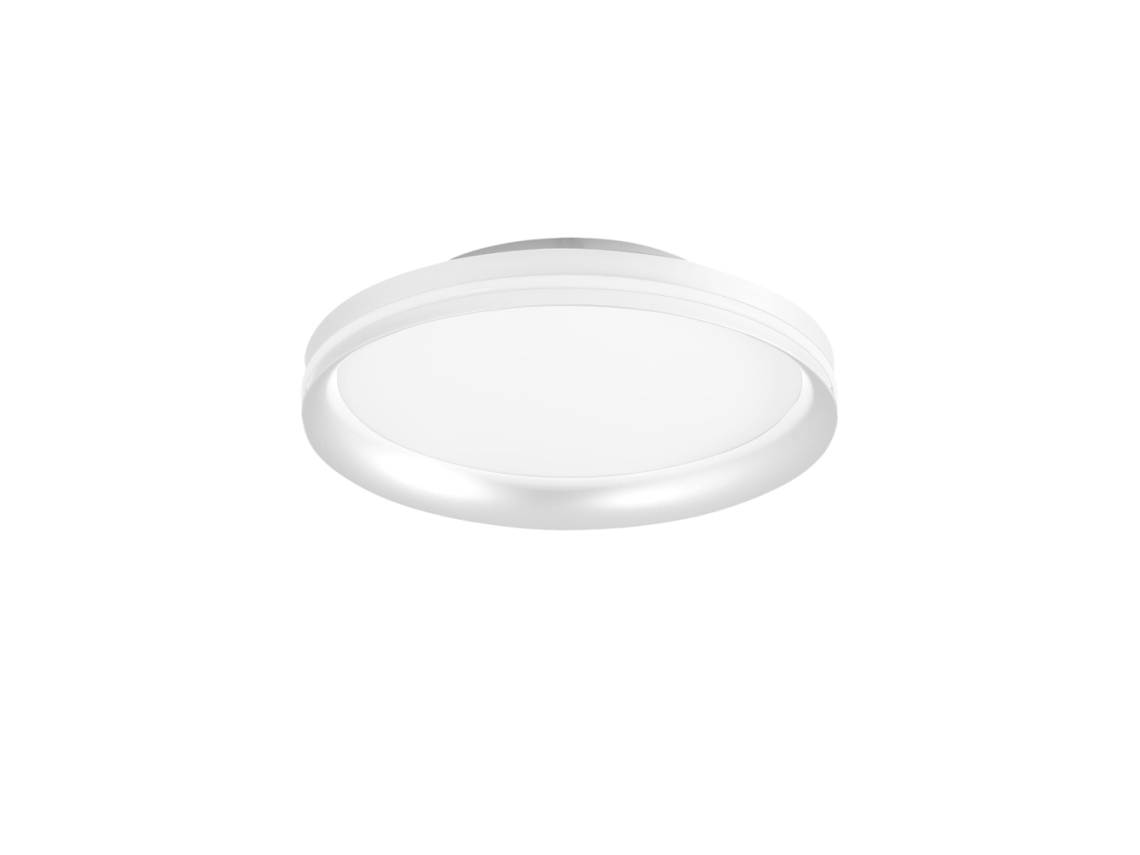 Lámpara de techo LED Isy Fabas Luce en aluminio con LED integrado, 64 W, IP20, blanca.