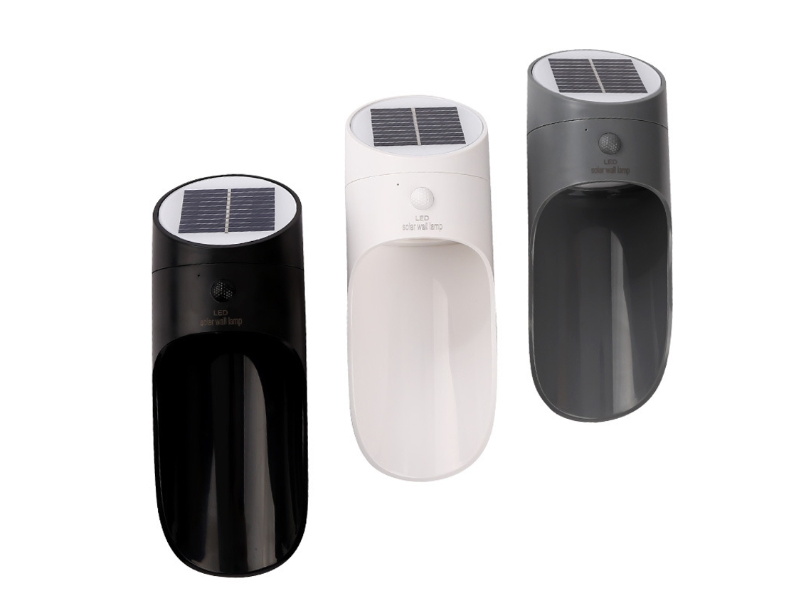 paquete De 1lámpara Solar Jardín Para Exteriores, Aplique Impermeable Ip65, Luz Blanca Cálida 3000 K, Luminaria Decorativa Inalámbrica - Blanco