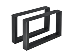 Juego de 2 Patas de Mesa de Centro [EN.CASA] (Acero - 64 x 40 cm - Negro)
