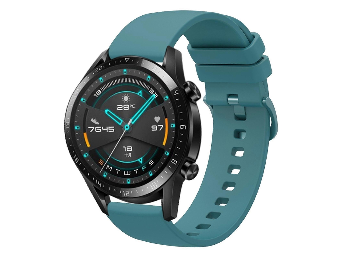 Pulsera de silicona suave de color liso para Huawei GT2 de 46 mm y 22 mm.