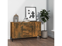 Aparador Madera De Ingeniería Roble Ahumado 100x36x60 Cm