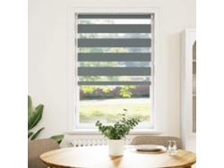 Maison Exclusive - Estor Cebra Gris Oscuro 70x100cm Tejido Ancho 65,9 Cm Poliéster