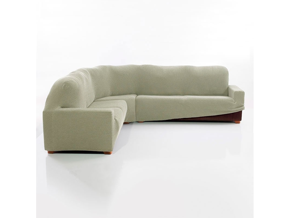 Maxifundas Fundas De Sofa Chaise Longue. Funda Sofá Rinconera Relive Color Gris Claro. Funda Protectora Súper Elástica Para Sofá Rinconera.