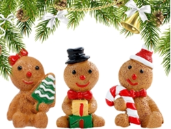 Figuritas De Hombre De Jengibre – Set De Figuritas Navideñas De Resina, Adornos Navideñoses, Estatuas Decorativas