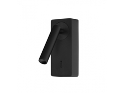 Luz De Lectura Para Dormitorio Led Luz Cálida 3000K Con Interruptoraplique De Pared FORLIGHT Cabecero De Cama Negro