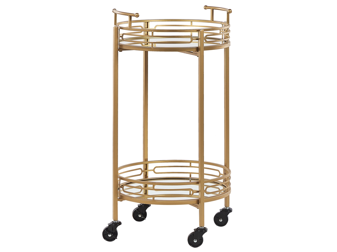 Carrito de cocina BELIANI Farley de Hierro Dorado 42x42x75