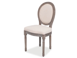 Maison Exclusive - Sillas De Comedor 4 Unidades Tela Color Crema