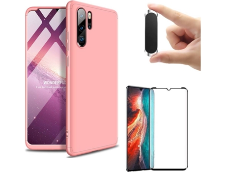Carcasa, Protector y Soporte Huawei P30 Pro Slim armor 360º Rosa