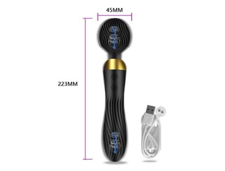 Vibrador potente de 18 frecuencias, masajeador de punto G femenino estimulador de clítoris (negro) YIZHOOD