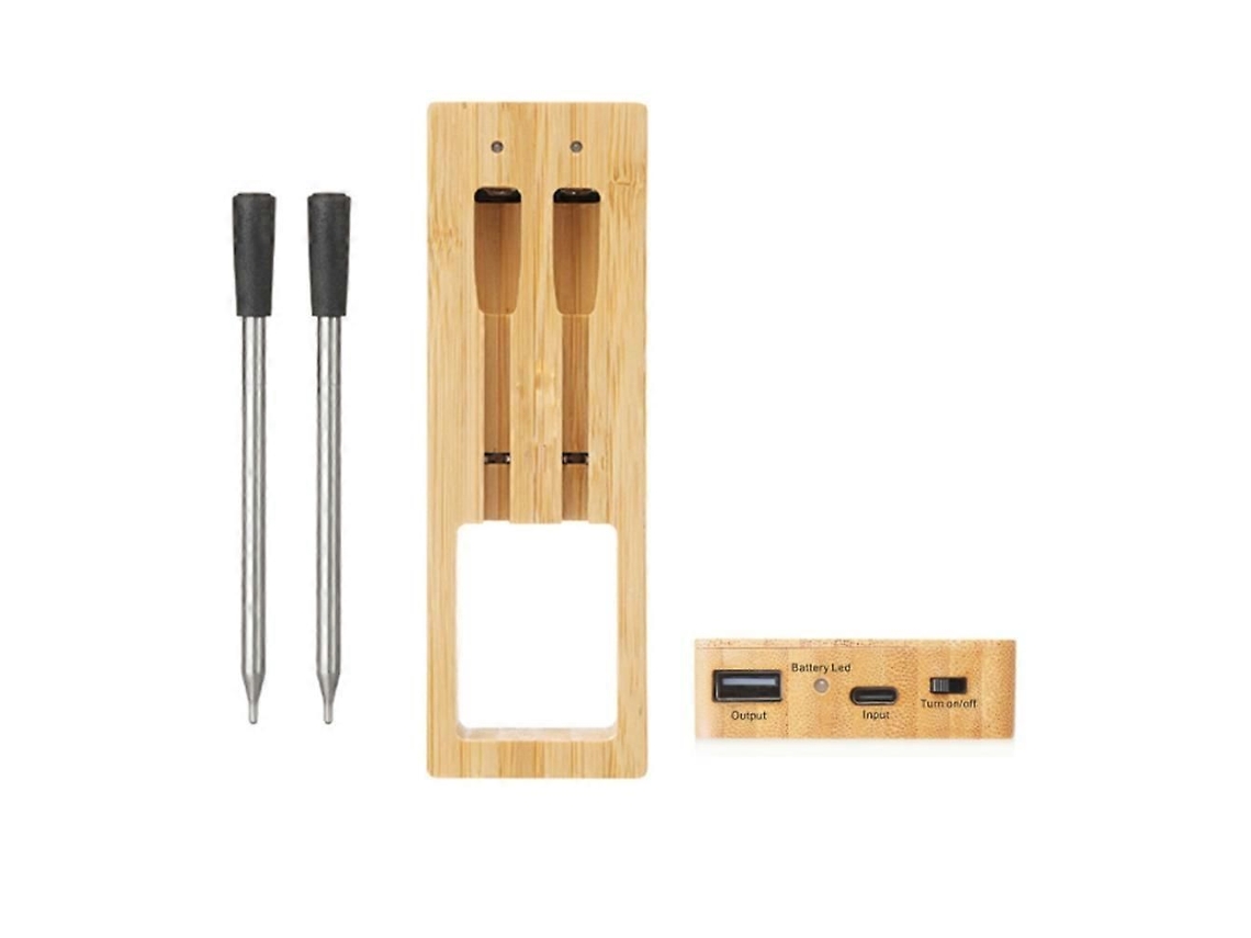 Termômetro De Carne Inteligente Sem Fio Bluetooth Com Alerta Inteligente Para Defumador, Churrasqueira, Cozinha, Fritadeira A Ar E Forno.