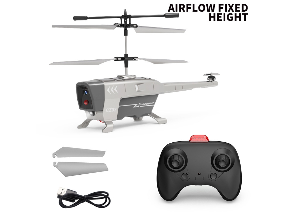 Helicóptero de control remoto (3.5CH - Duración de la batería: 10 min - Gris) YIZHOOD