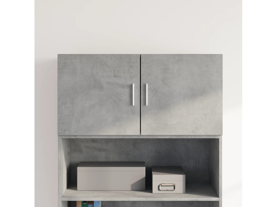 Armario De Pared Madera Ingeniería Gris Hormigón 80x42,5x40 Cm