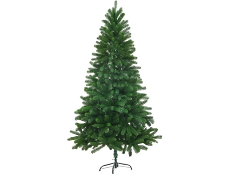 vidaXL Árbol artificial de Navidad con hojas realistas 150 cm verde