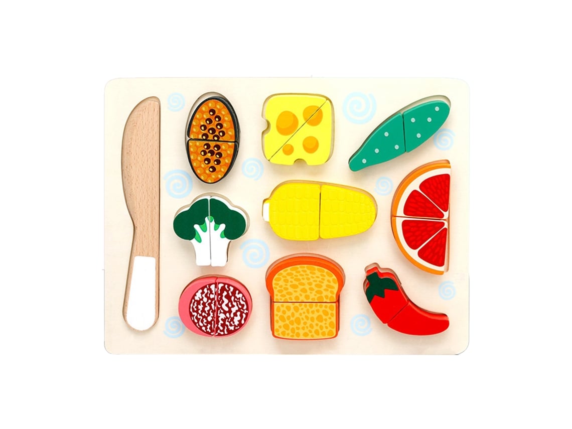 Brinquedo De Alimento De Corte Magnético Em Madeira Para Crianças Educação Infantil