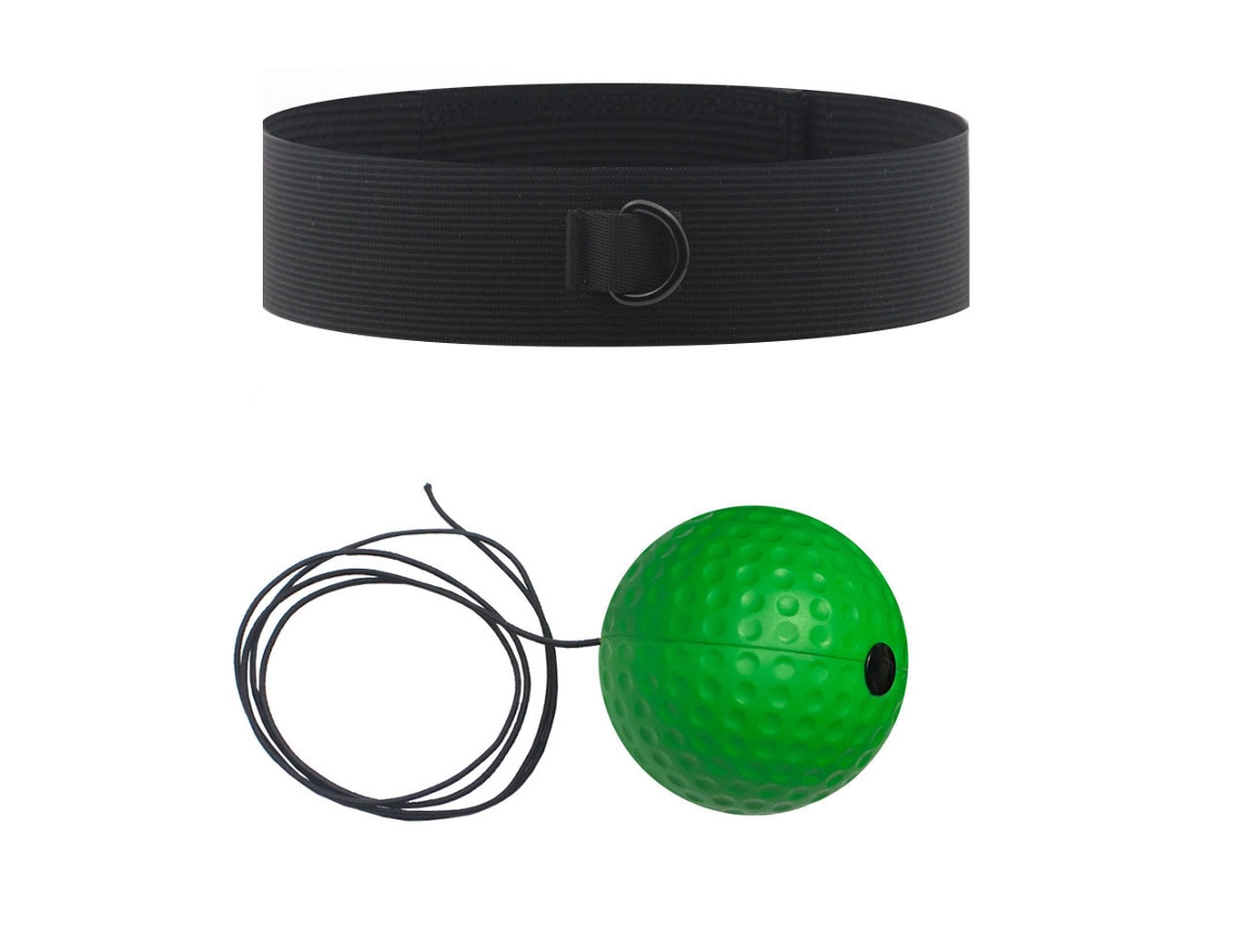 Balón de reflejos para boxeo, 1 balón de reflejos, 1 diadema elástica Chrui (balón verde suave de 40 g)