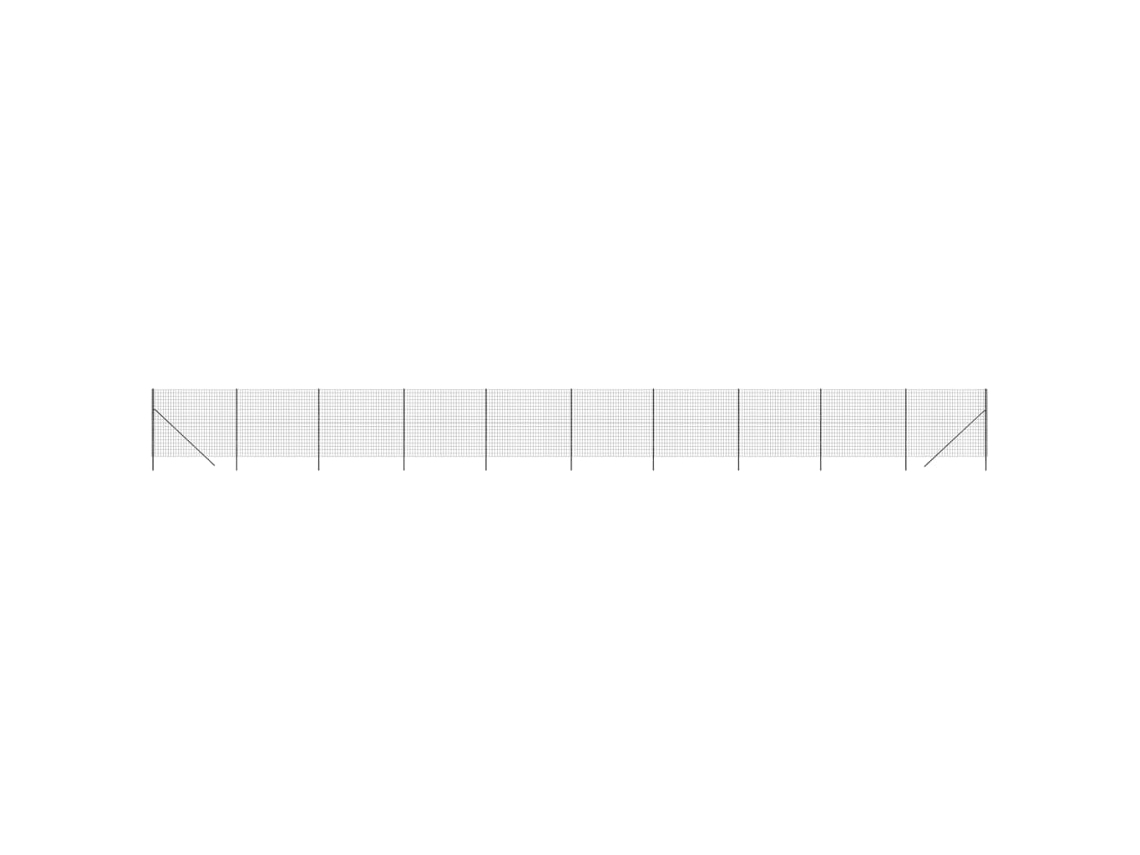 Cerca De Malla Metálica VIDAXL Antracita Acero  (1,6x25m)
