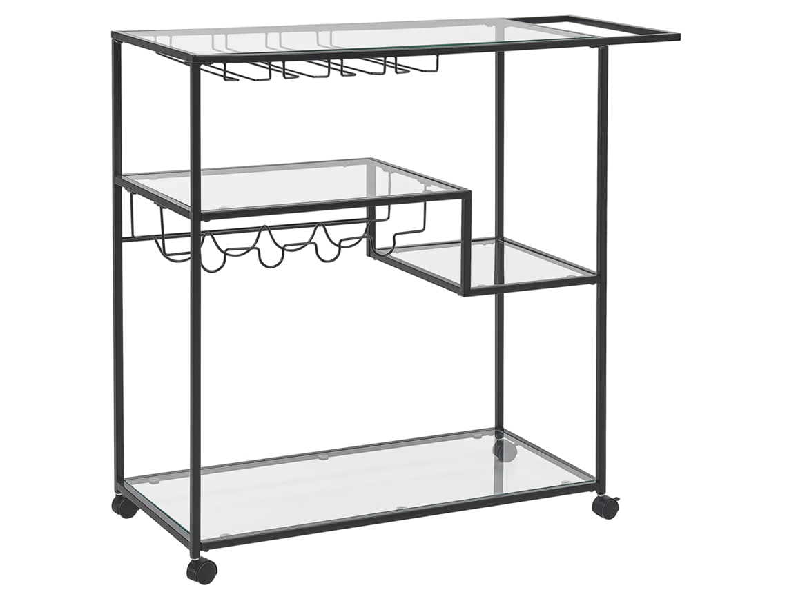 Carrito de cocina BELIANI Marcola de Hierro Negro 103x40x94