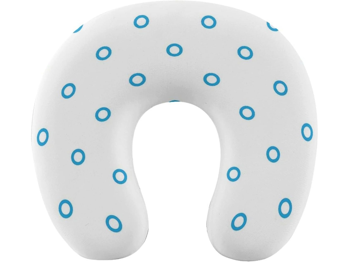 Almohada Viaje Azul Lunares, Espuma Viscoelástica Viscoelástica Fácil Relajación Cómodos Familia.brfácil