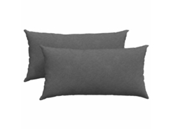 Cojines De Sofá 2 Uds Gris Oscuro 80 X 40 Cm Tela De Pana