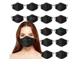 Dan26-máscara Led Activada Por Voz Inteligente, Suave Y Cómoda Con 17 Patrones Luminosos Cambiantes