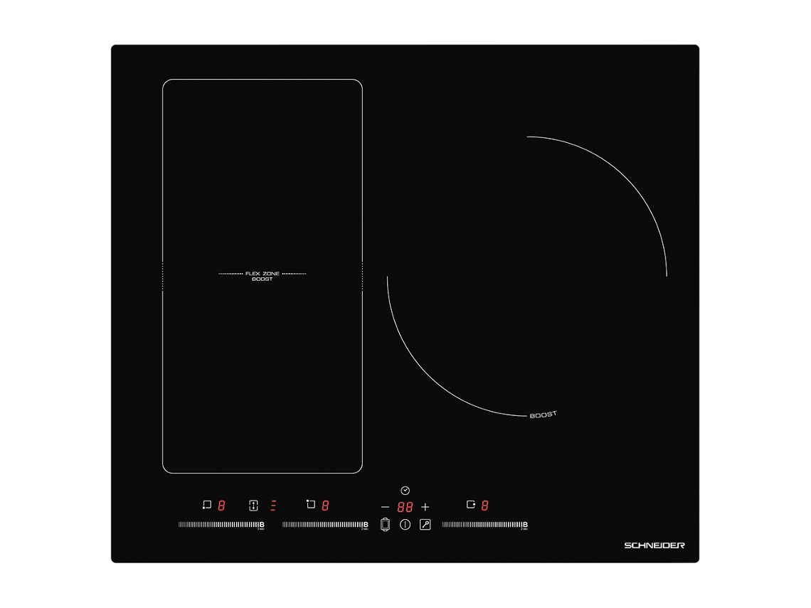 Placa de Inducción SCHNEIDER SCTI6031N5/1 (Eléctrica - 60 cm - Negro)